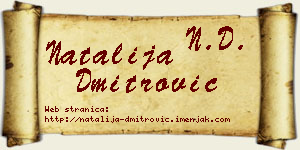 Natalija Dmitrović vizit kartica